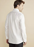 Brooks Brothers Slim Fit Klasik Yaka Beyaz Erkek Gömlek BBFW25MSH026