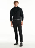 Ted Baker Lastikli Bel Slim Paça Slim Straight Siyah Erkek Pantolon TBMRTR1042