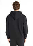 Ted Baker Kapüşon Yaka Baskılı Siyah Erkek Sweatshırt TBMRTS1035