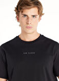 Ted Baker Bisiklet Yaka Baskılı Siyah Erkek T-Shirt TBMRTS1037