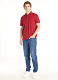 Ted Baker Pike Desenli Kırmızı Erkek Polo T-Shirt TBMRTS1024