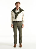 Ted Baker Normal Bel Slim Tapered Paça Slim Fit Haki Erkek Pantolon TBMRTR1040
