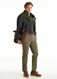 Ted Baker Normal Bel Slim Tapered Paça Regular Fit Haki Erkek Pantolon TBMRTR1047