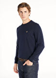 Ted Baker Bisiklet Yaka Standart Düz Lacivert Erkek Kazak TBMRKW1061