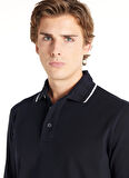 Ted Baker Pike Desenli Lacivert Erkek Polo T-Shirt TBMRTS1008