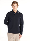 Ted Baker Pike Desenli Lacivert Erkek Polo T-Shirt TBMRTS1008