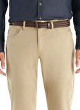 Ted Baker Normal Bel Straight Paça Regular Fit Bej Erkek Pantolon TBMRTR1036
