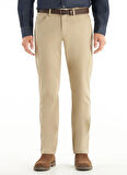Ted Baker Normal Bel Straight Paça Regular Fit Bej Erkek Pantolon TBMRTR1036
