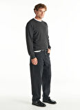 Ted Baker Normal Bel Geniş Paça Rahat Füme Erkek Pantolon TBMRDN1017