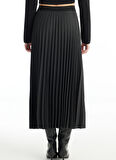 Ted Baker Standart Bel Antrasit Kadın Düz Midi Etek TBWRSK1015