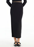 Ted Baker Standart Bel Siyah Kadın Düz Midi Etek TBWRKW1046