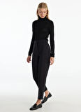 Ted Baker Lastikli Bel Slim Fit Siyah Kadın Pantolon TBWRTR1000