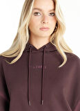 Ted Baker Kapüşon Yaka Düz Bordo Kadın Sweatshırt TBWRTS1034