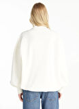 Ted Baker Bisiklet Yaka Baskılı Ekru Kadın Sweatshırt TBWRTS1035