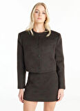 Ted Baker Standart Koyu Kahve Kadın Ceket TBWRJC1026-3