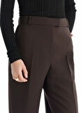 Ted Baker Normal Bel Düz Koyu Kahve Kadın Pantolon TBWRTR1001-7