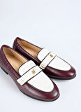 Ted Baker Bej - Bordo Kadın Loafer Z10122
