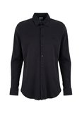 Brooks Brothers Siyah Erkek Düğmeli Slim Fit Nakışlı Gömlek BBSS26MKN001