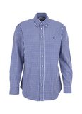 Brooks Brothers Lacivert - Beyaz Erkek Düğmeli Regular Fit Pötikare Gömlek BBSS26MSH008