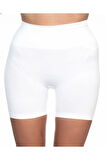 Düşük Bel Double Pantalon Korse Beyaz