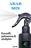 Akarmix, Uçucu Yağ Ve Hidrosol Karışımı, %100 Saf, 220 Ml, Akar Toz Alerjisi, Oda Ve Kumaş Spreyi