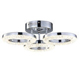 Oylum 3'lü Krom 24 Watt Kristalli Koridor Salon Led Plafonyer Avize