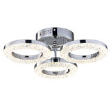 Oylum 3'lü Krom 24 Watt Kristalli Koridor Salon Led Plafonyer Avize