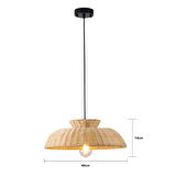 Enrico Tekli Rattan Modern Tasarım Oturma Odası Avize