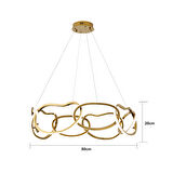 Quon 8'li Gold 150 Watt Yuvarlak Modern Sarkıt Salon Led Avize