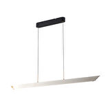 Late Gri Sıralı Yemek Masası Üstü 30 Watt Modern Sarkıt Salon Led Avize