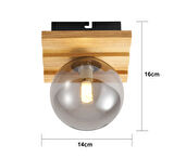 Meggy Tekli Ahşap Plafonyer Avize