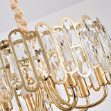 Tortes 50'Lik Gold Kristal Taşlı Avize