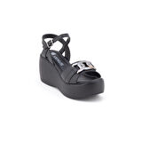 VENÜS 2313120Y DOLGU BÜTÜN TABAN DERİ KADIN SANDALET