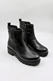 Venüs Kadın Hakiki Deri Waterproof Fermuarlı Bot 1950839K - Siyah - 36