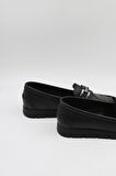 Venüs Kadın Hakiki Deri Tokalı Loafer Ayakkabı 25075610K - Siyah - 36
