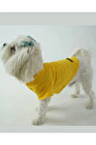 Patilinka Kedi Köpek Yazlık Kıyafet – Sarı Polo Yaka Tişört