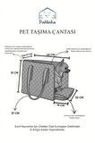 Patilinka Kedi Köpek Taşıma Çantası – Pati Desenli Tasma Kancalı Oto Koltuğu - Taşıma Çantası