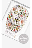 Flowers Series +50 Factor %100 Floş Ipek Ince Banyo Duş Kesesi Peeling Eldiveni (WHİTE)