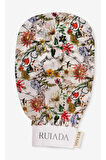 Flowers Series +50 Factor %100 Floş Ipek Ince Banyo Duş Kesesi Peeling Eldiveni (WHİTE)