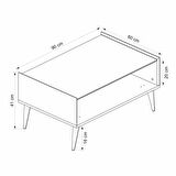 Mitra Orta Sehpa - Beyaz/Artisan