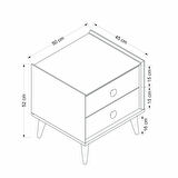 Mitra Komodin - Beyaz/Artisan