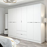 Elina 6 Kapaklı Dolap - Beyaz/Beyaz