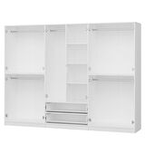 Elina 6 Kapaklı Dolap - Beyaz/Beyaz