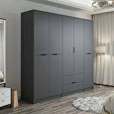 Elina 5 Kapaklı Dolap - Antrasit/Antrasit