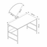 Minar Greta Çalışma Masası Modül1 - Beyaz