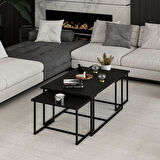 Levada 3'lü Zigonlu Sehpa - Siyah