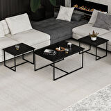 Levada 3'lü Zigonlu Sehpa - Siyah