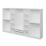 Kale 8 Kapaklı 2Ç Taçlı Dolap Beyaz Mebran Panjur Beyaz 190CM