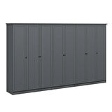 Kale 8 Kapaklı 4Ç Taçlı Dolap Antrasit Mebran Panjur Antrasit 190CM