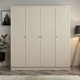 Kale 4 Kapaklı 2Ç Taçlı Dolap Kumtaşı Mebran Panjur Kumtaşı 190CM